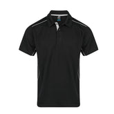 aussie pacific kuranda mens polo in black white