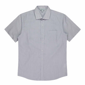 aussie pacific henley mens short sleeve shirt in white purple