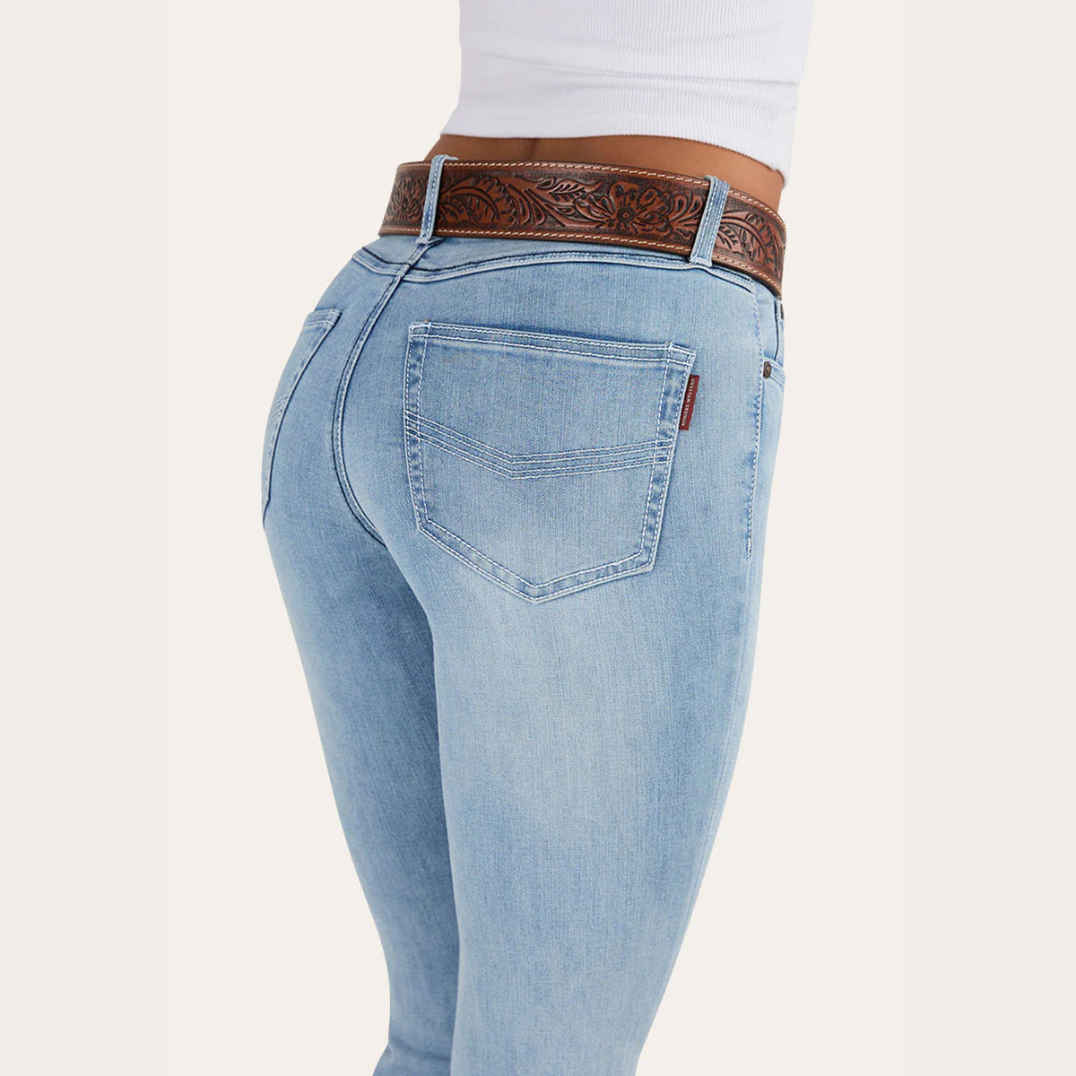 KATHERINE COWGIRL WOMENS MID RISE BOOTLEG JEANS