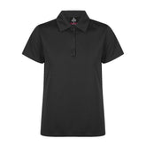 aussie pacific botany ladies polo in black
