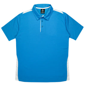 aussie pacific paterson kids polos in pacific blue white