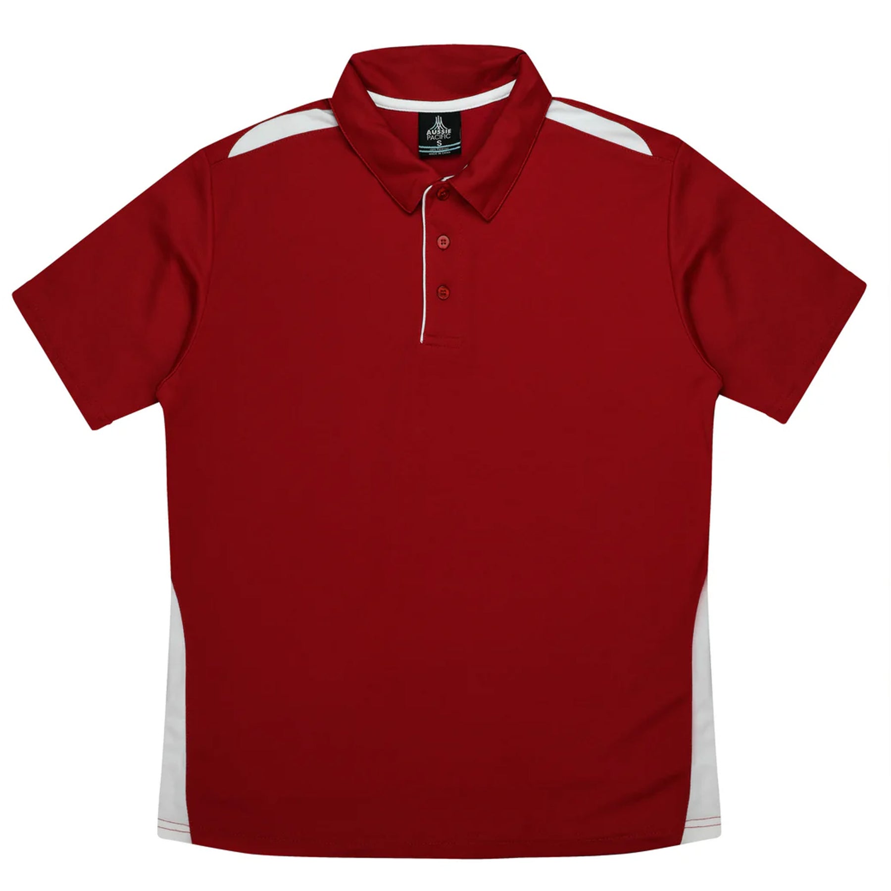 aussie pacific paterson kids polos in red white