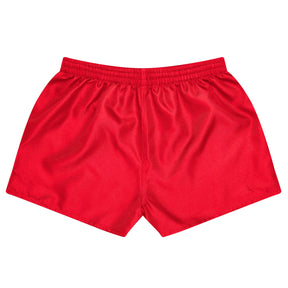 aussie pacific rugby kids shorts in red