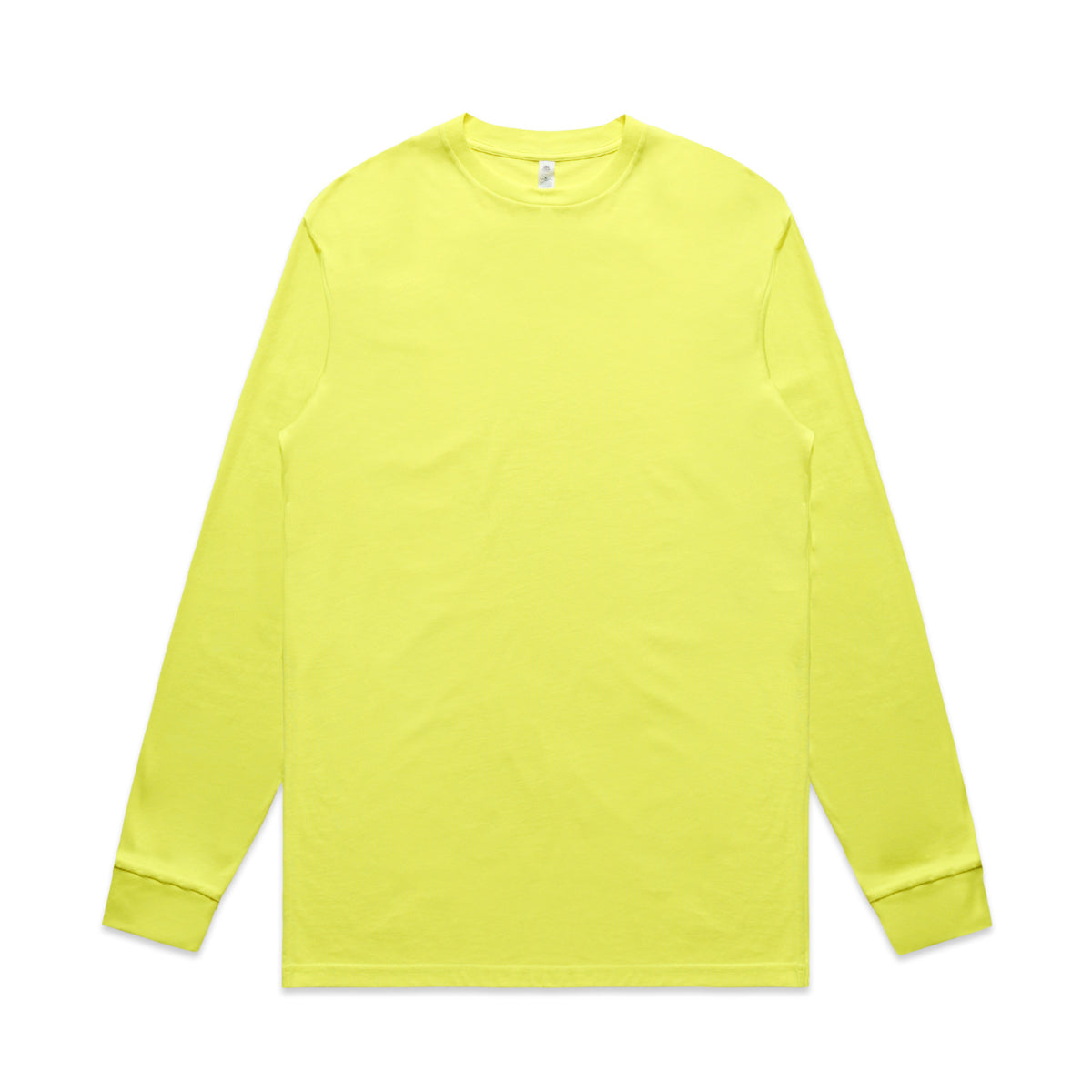 as colour block safety long sleeve tee in safety yellow