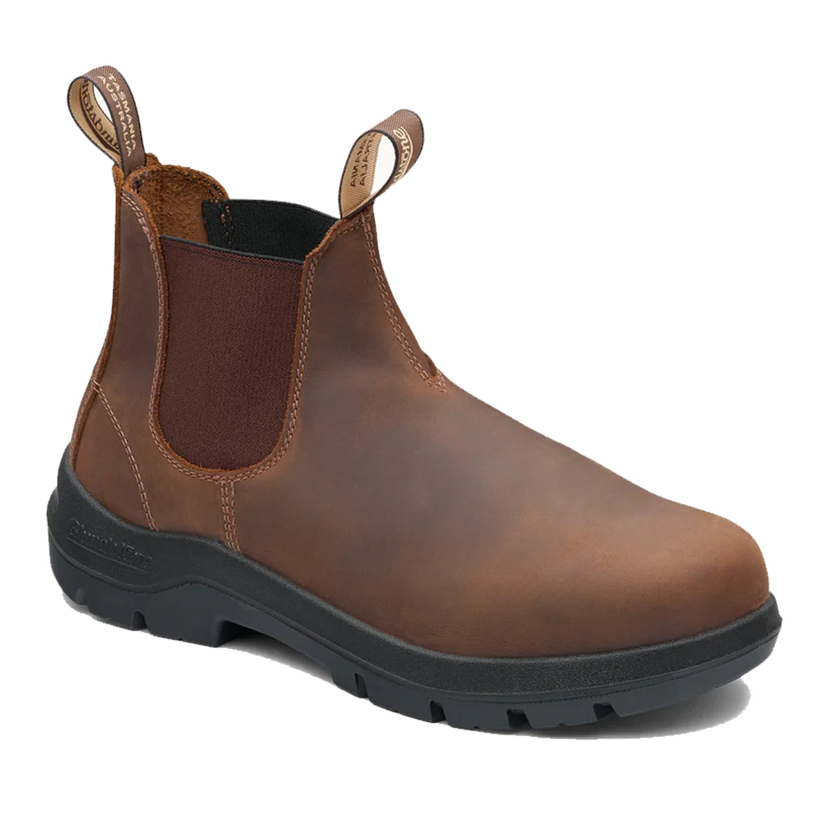blundstone worklife elastic sided boot in teak