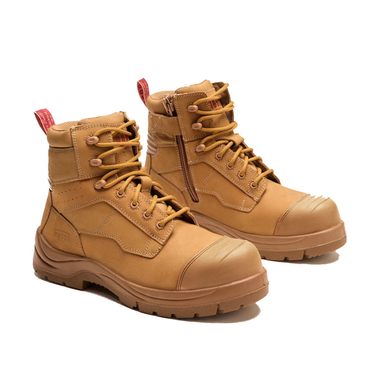 rossi lang ironlite zip safety boot in wheat