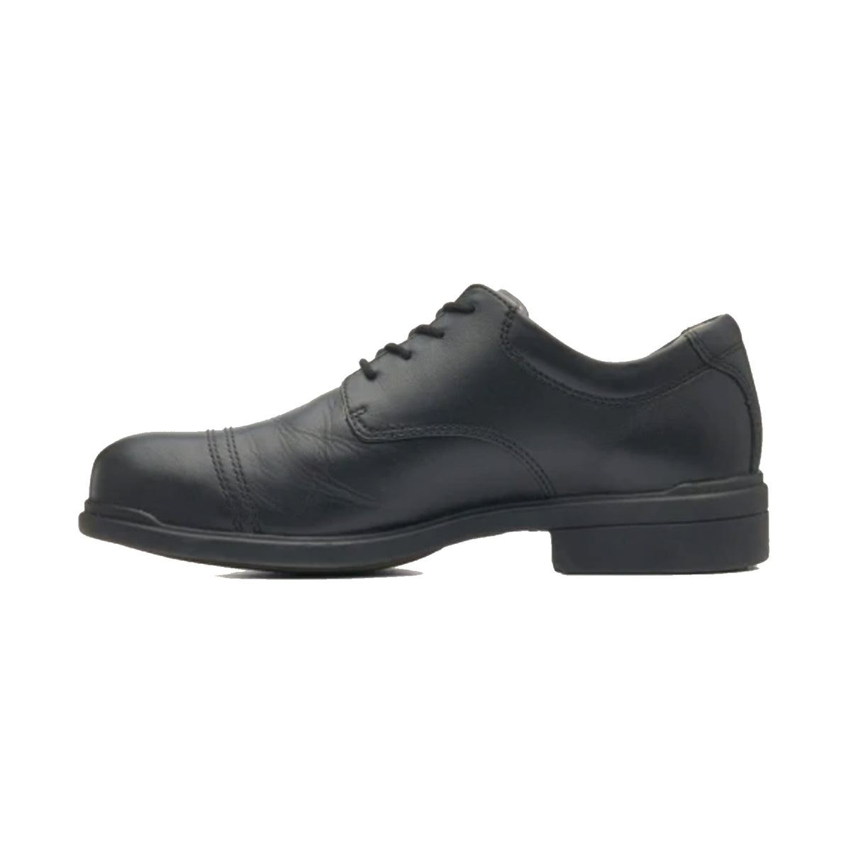 blundstone leather lace up safety dress shoe in black