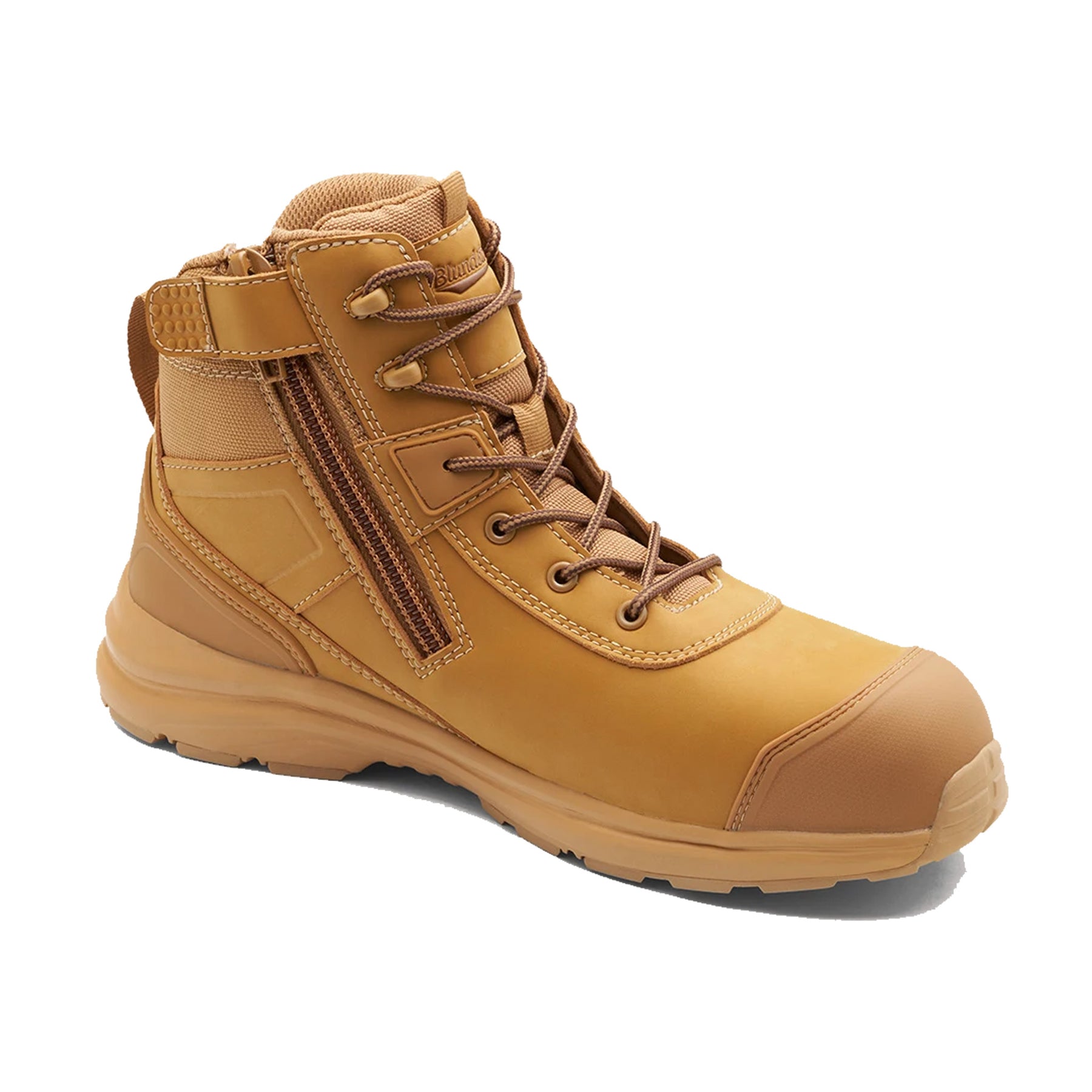 blundstone safety hiker in wheat