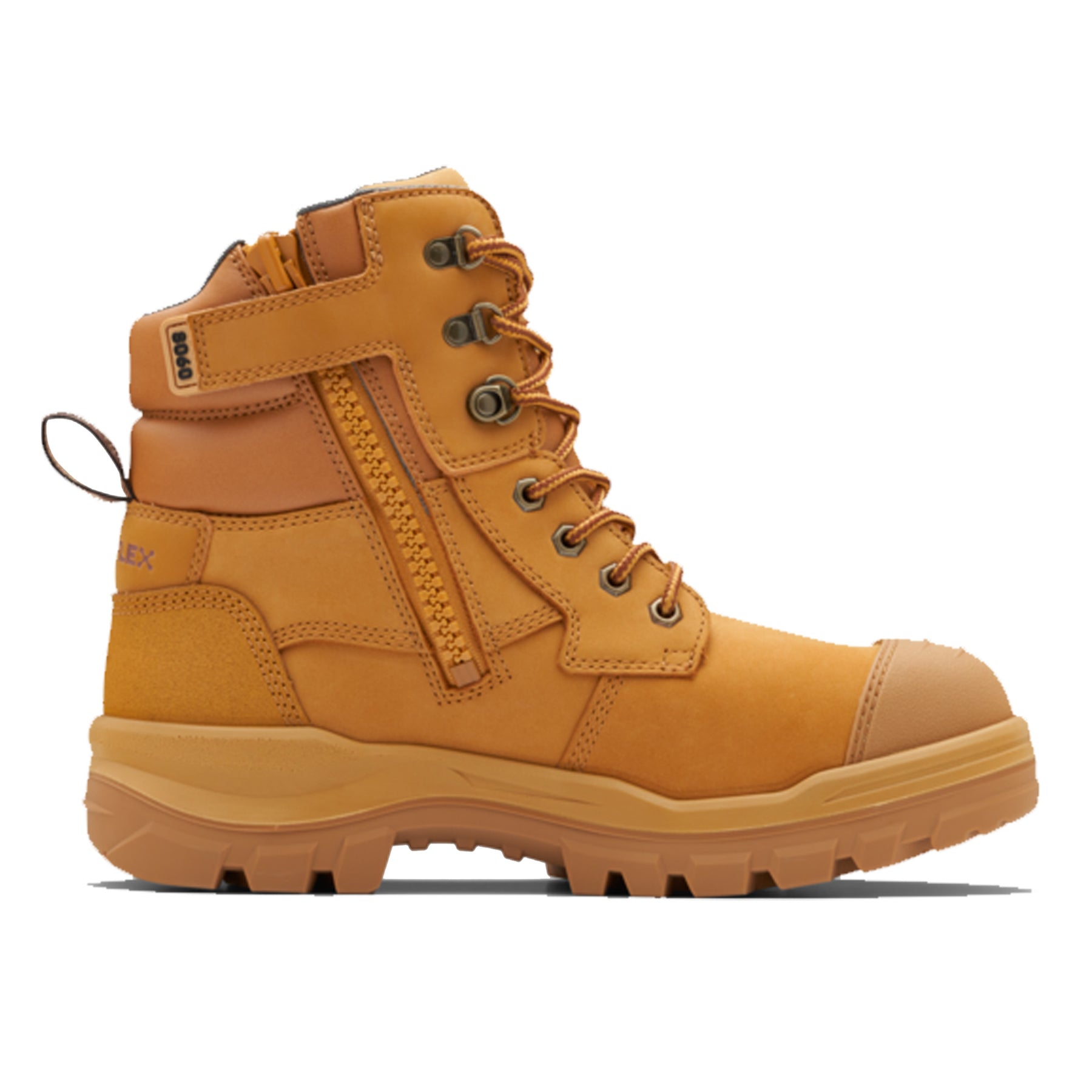 blundstone zip side rotoflex work boot in wheat