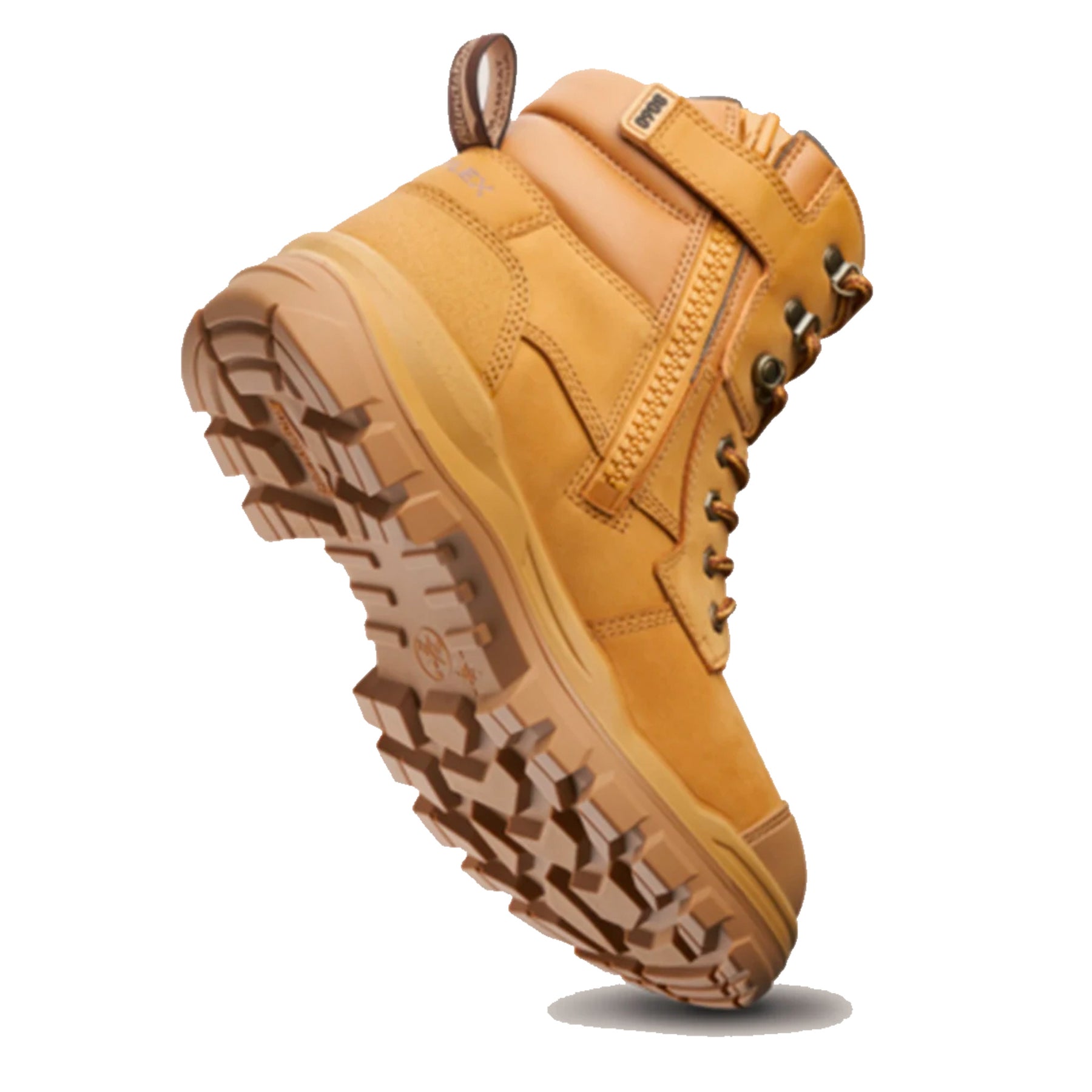 blundstone zip side rotoflex work boot in wheat