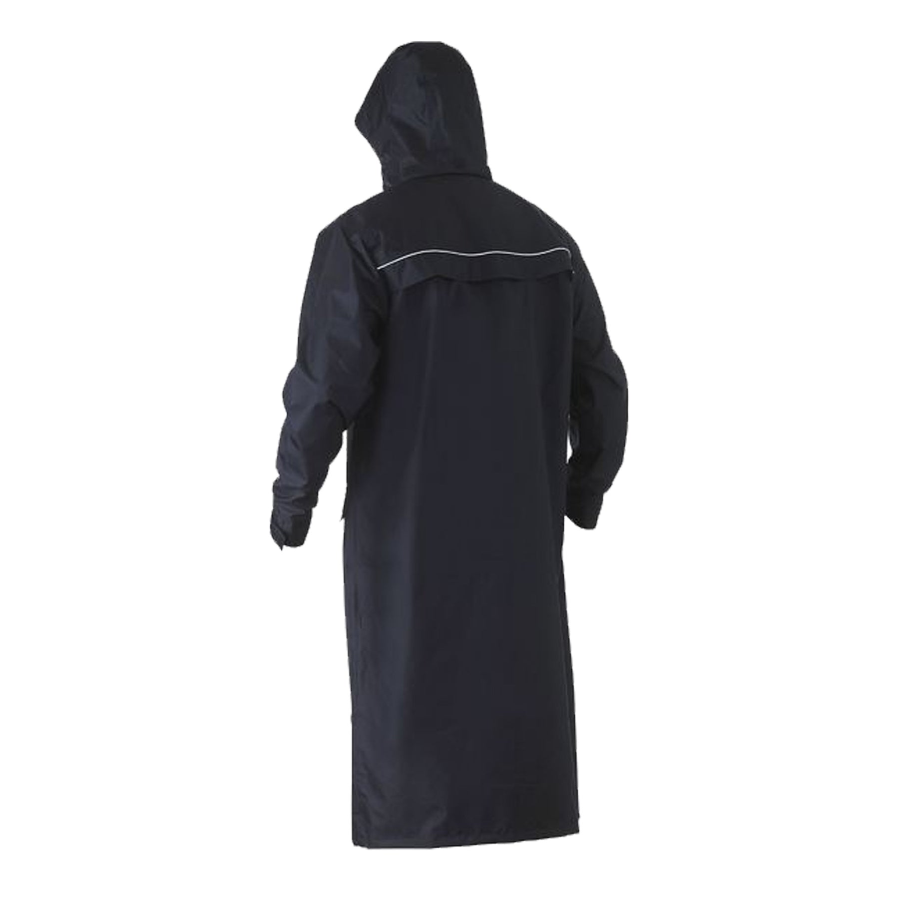 bisley long rain coat in navy