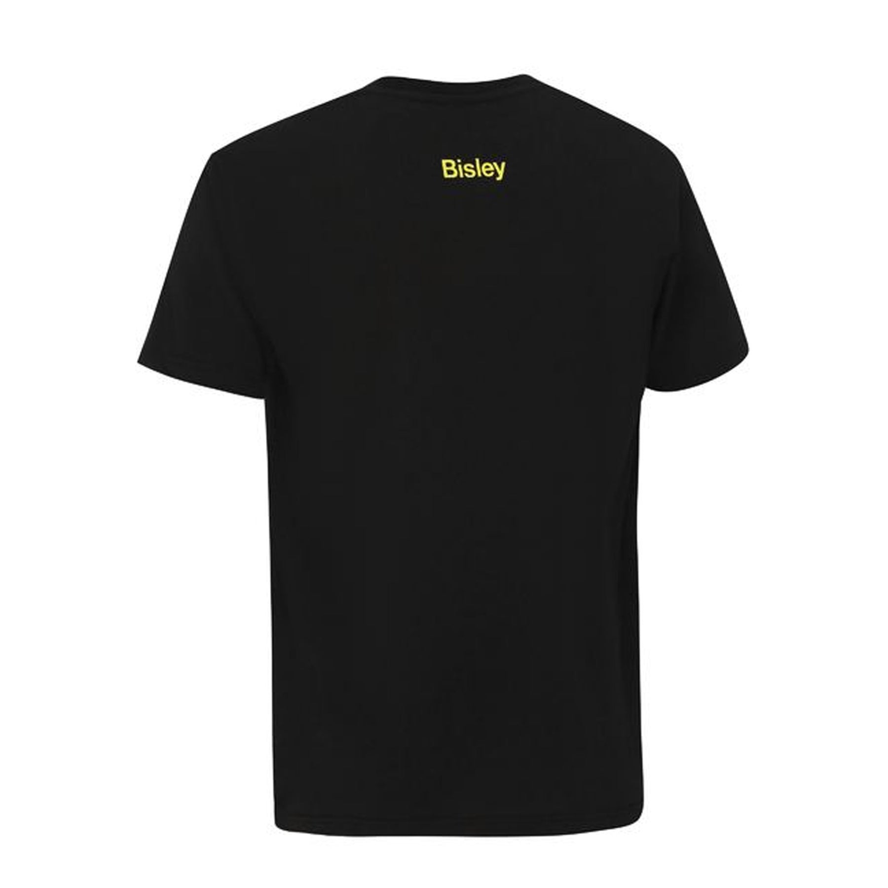 bisley cotton outline logo tee in black yellow