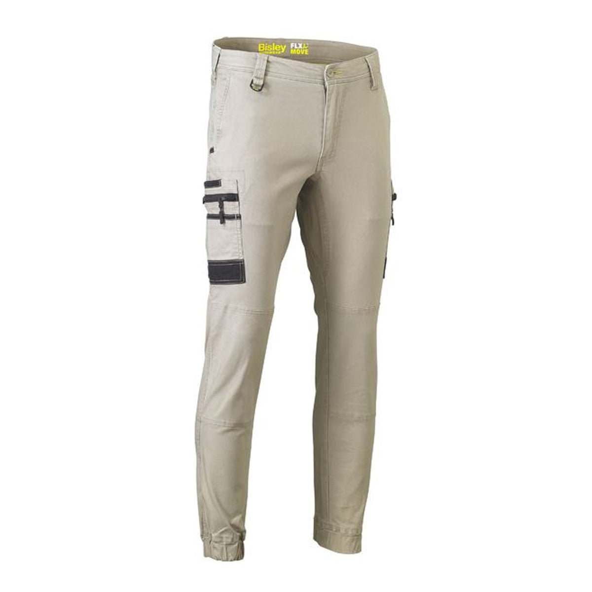 BISLEY FLX AND MOVE STRETCH CARGO CUFFED PANTS IN STONE
