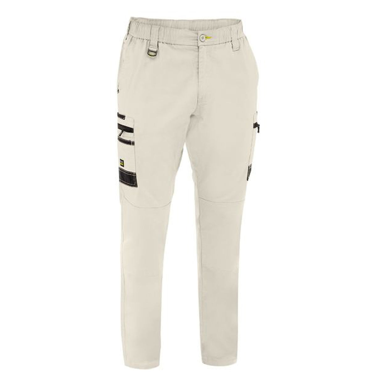 BISLEY FLX AND MOVE STRETCH CANVAS ELASTIC WAIST CARGO PANT IN STONE