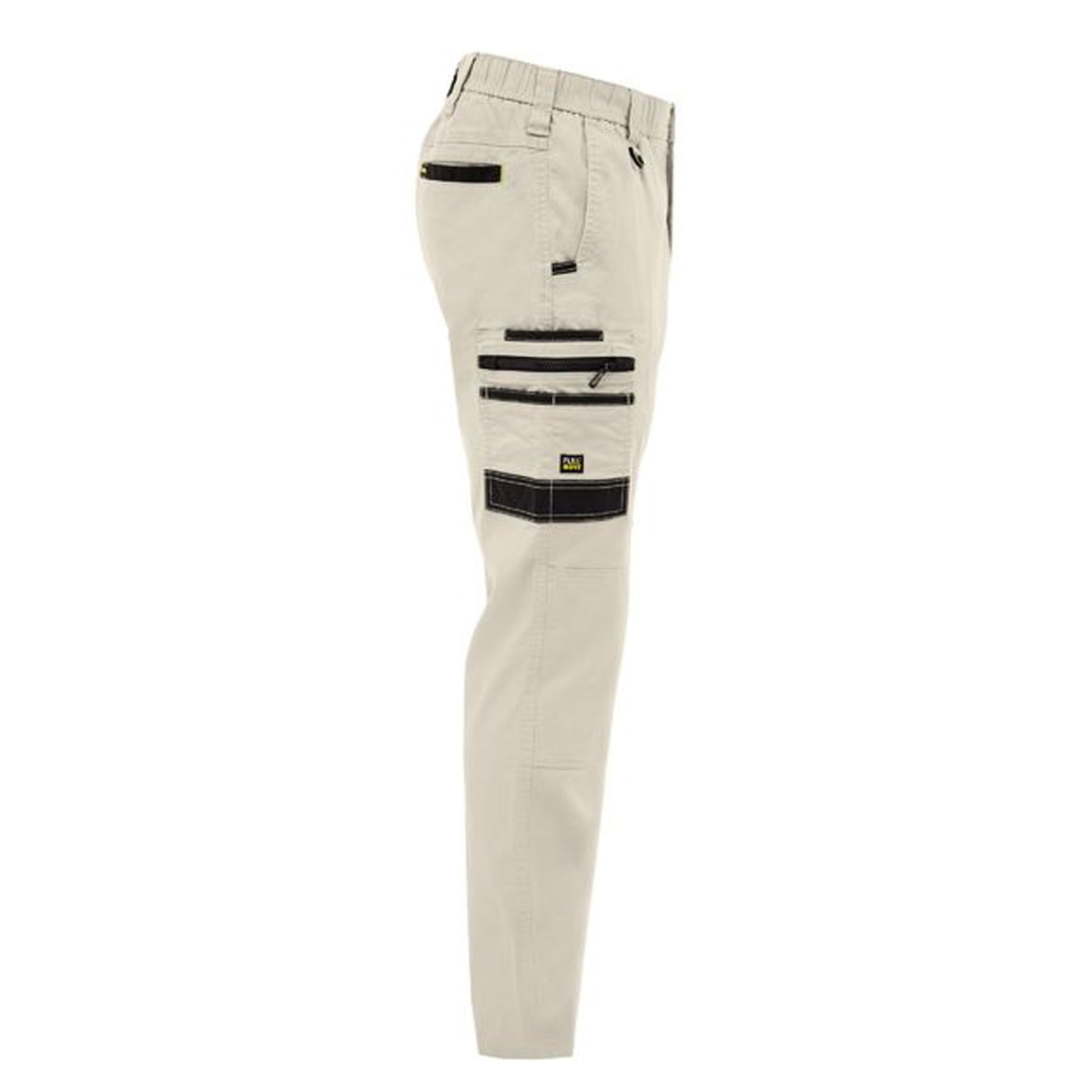 BISLEY FLX AND MOVE STRETCH CANVAS ELASTIC WAIST CARGO PANT IN KHAKI
