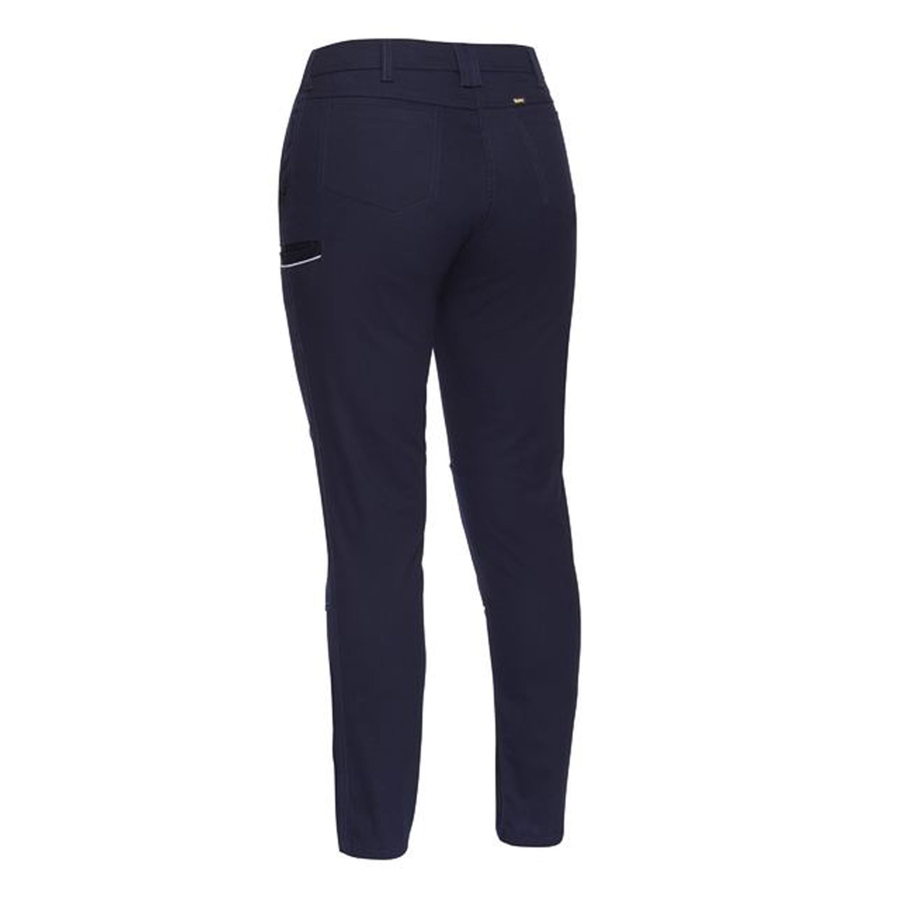 bisley womens mid rise stretch cotton pants in navy