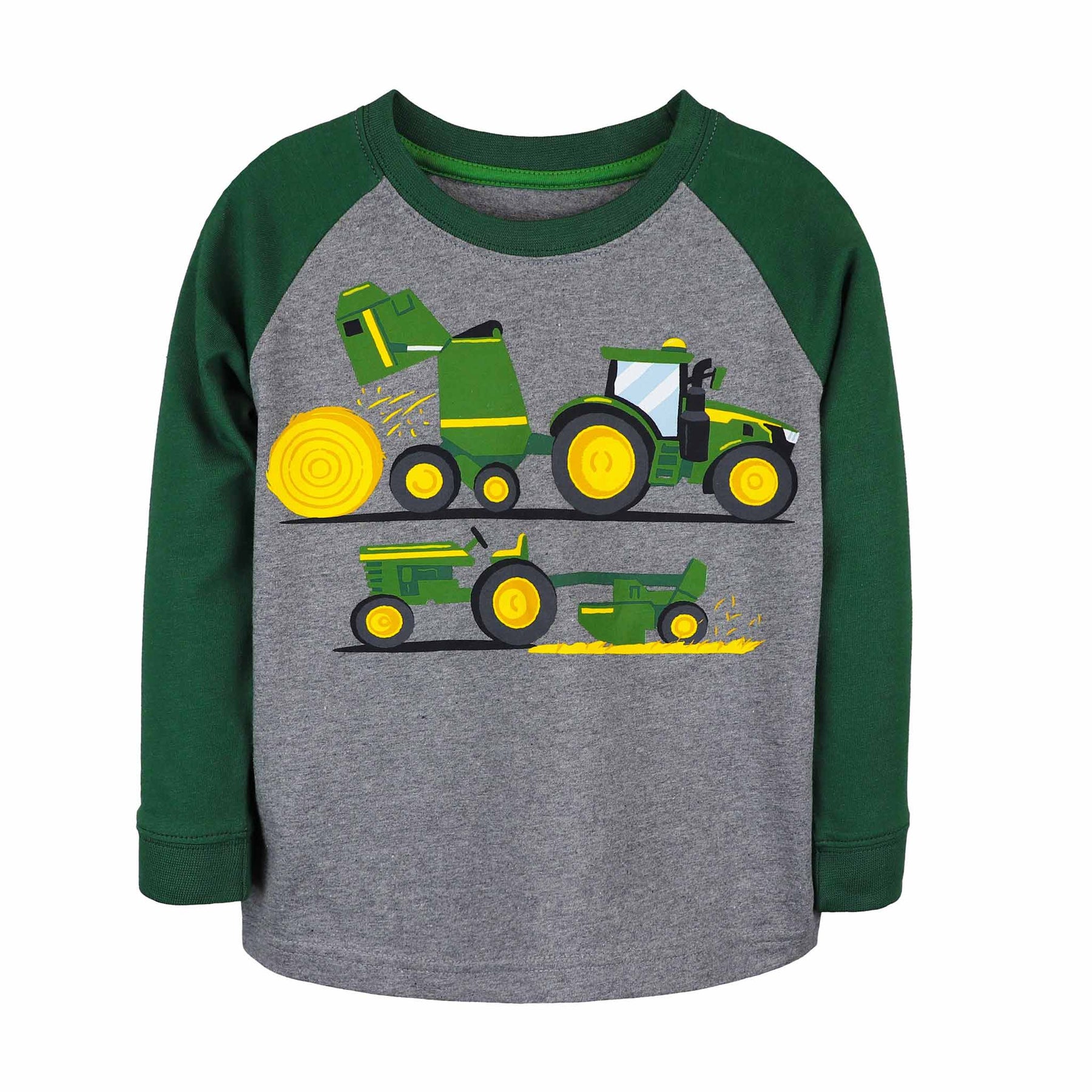 john deere hay baler kids tee