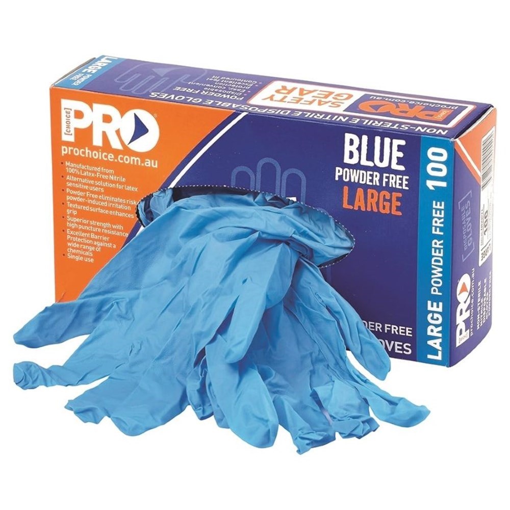 DISPOSABLE NITRILE POWDER FREE GLOVES - MDNPF