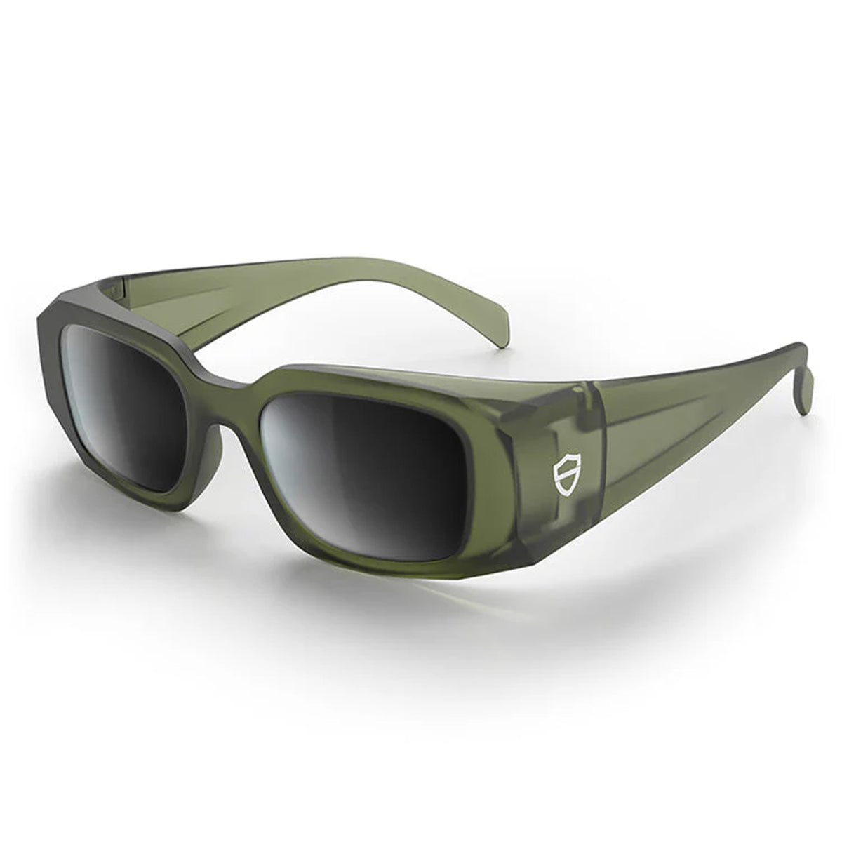 SAFESTYLE AURAS MATTE MOSS GREEN FRAME - GREY POLARISED LENS