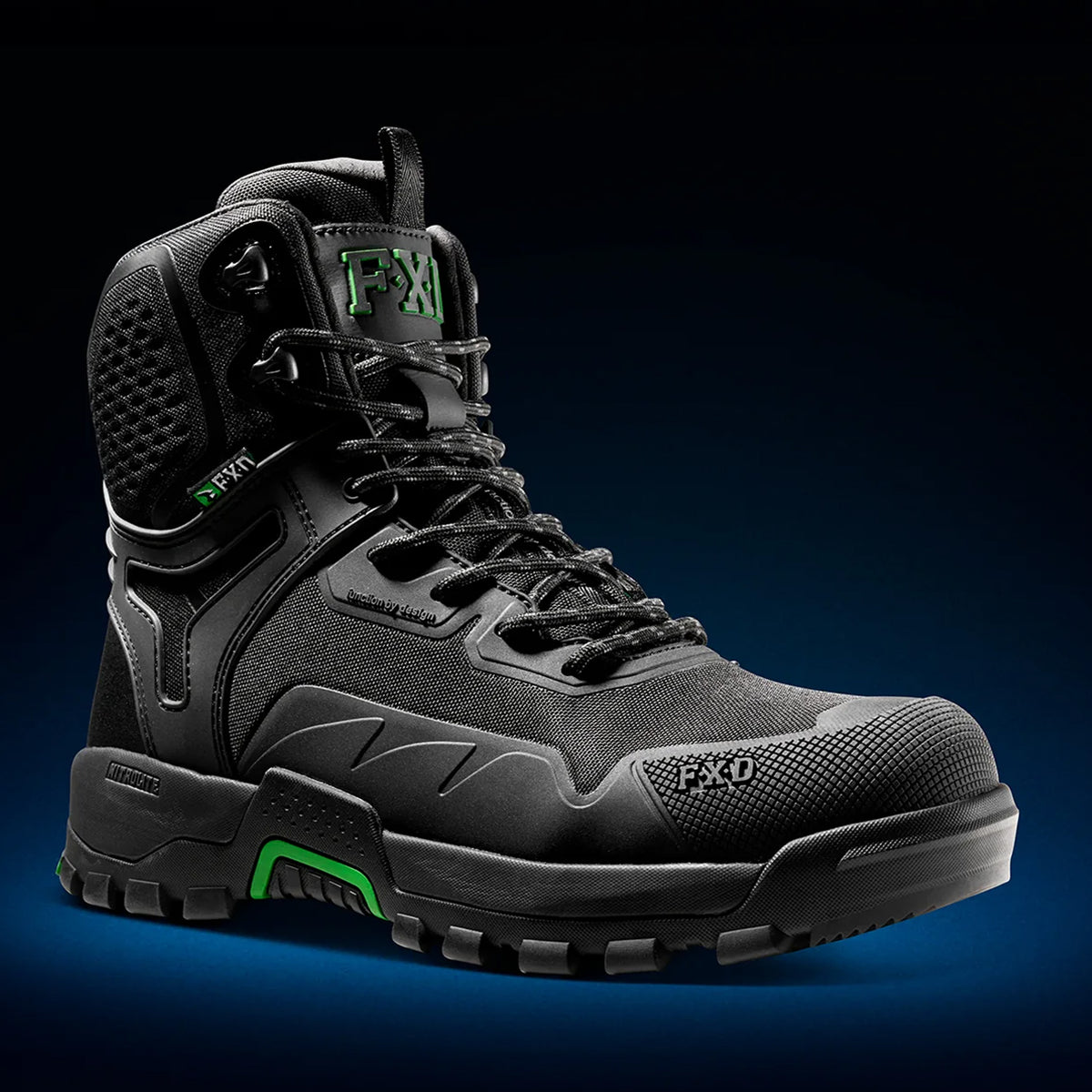 fxd dura900 nitrolite high cut work boot in black