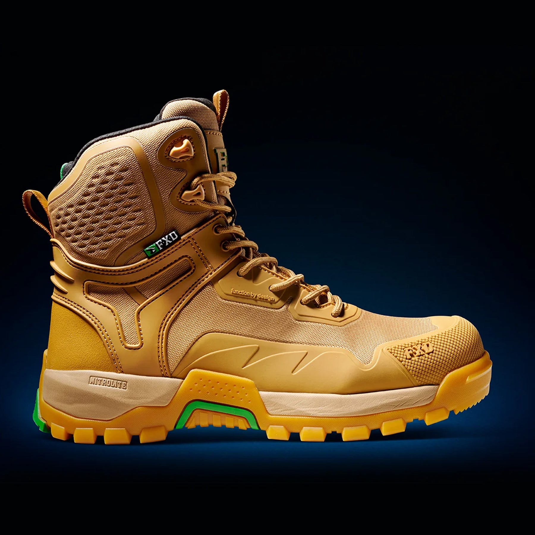 fxd dura900 nitrolite high cut work boot in wheat