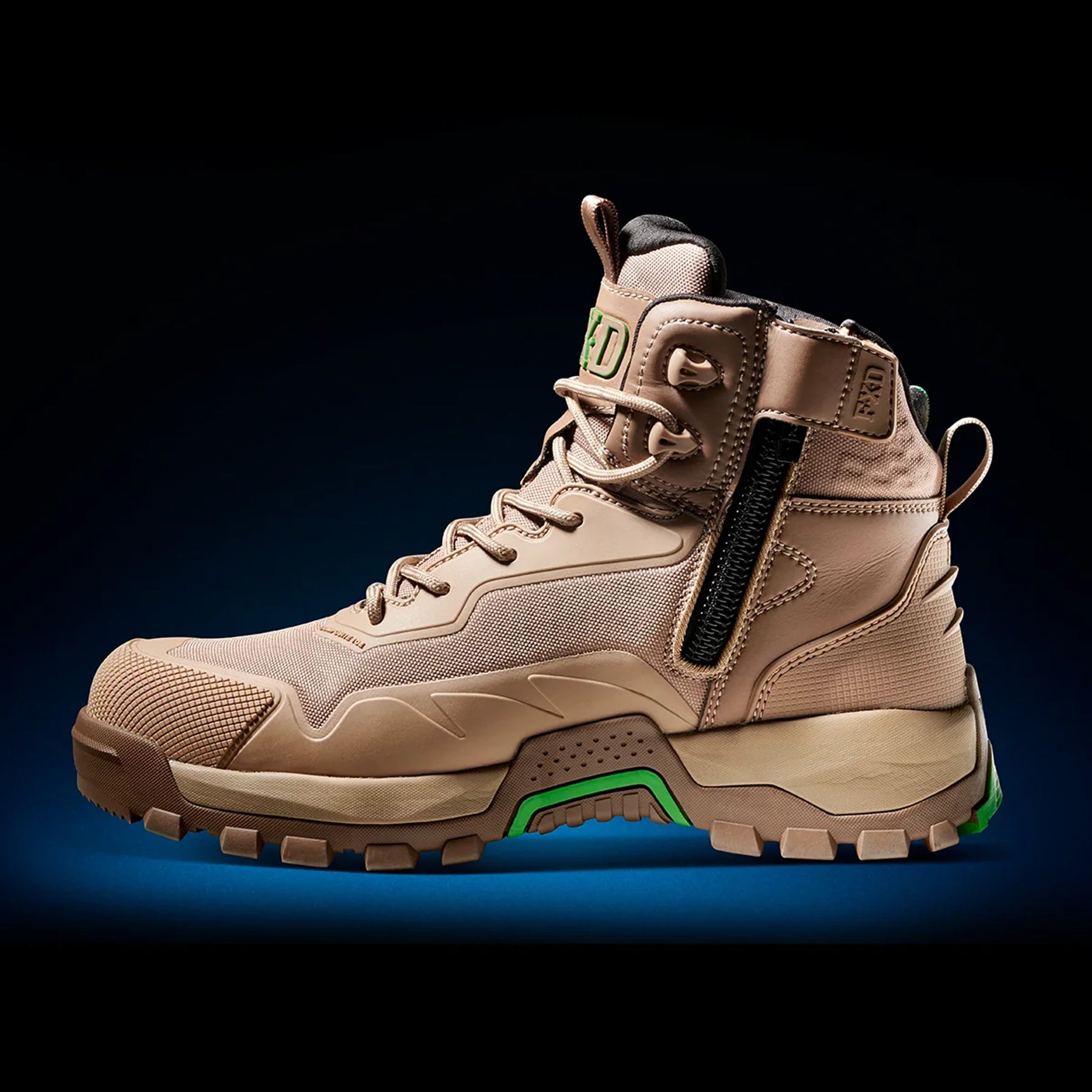 fxd dura900 nitrolite mid cut work boot in stone