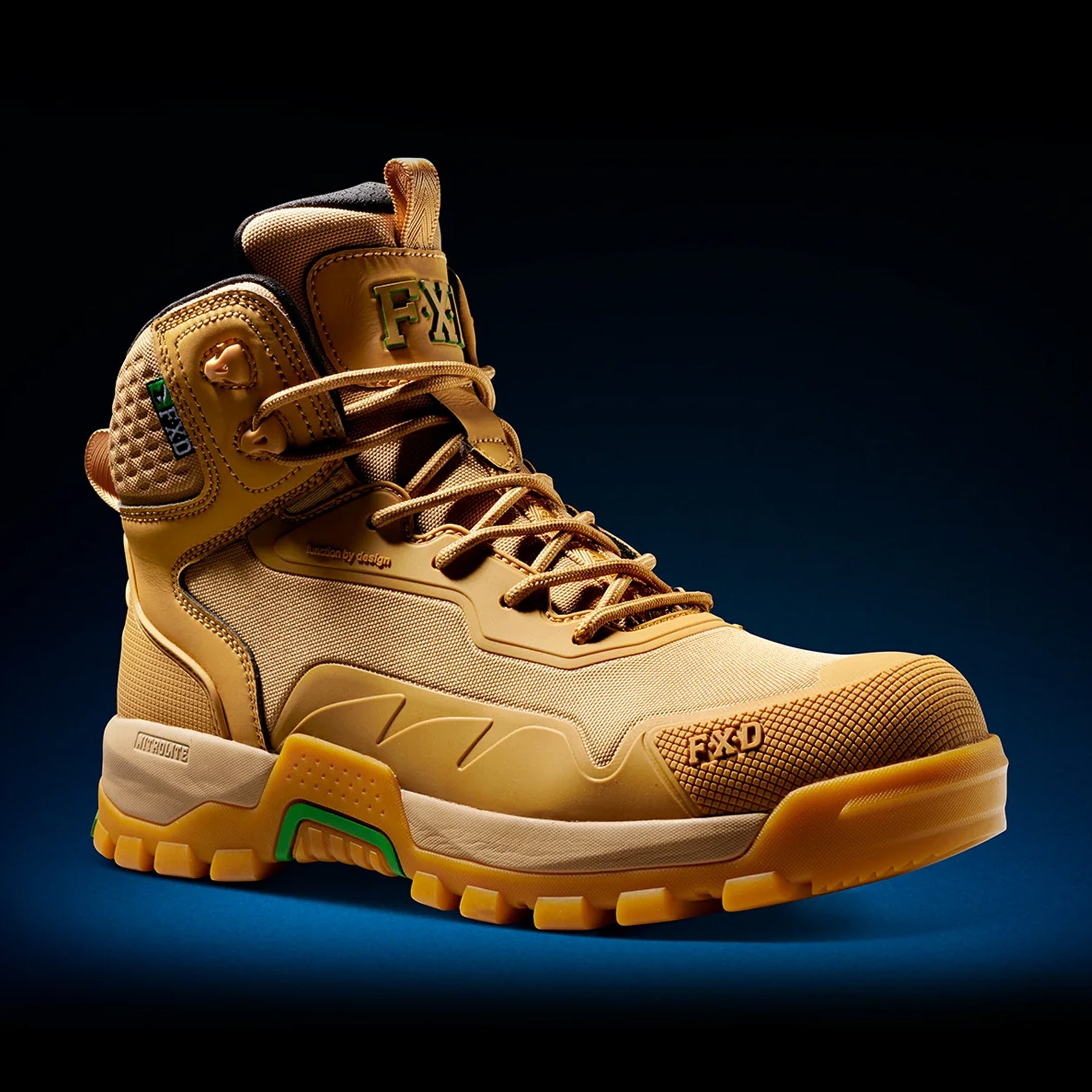 fxd dura900 nitrolite mid cut work boot in wheat