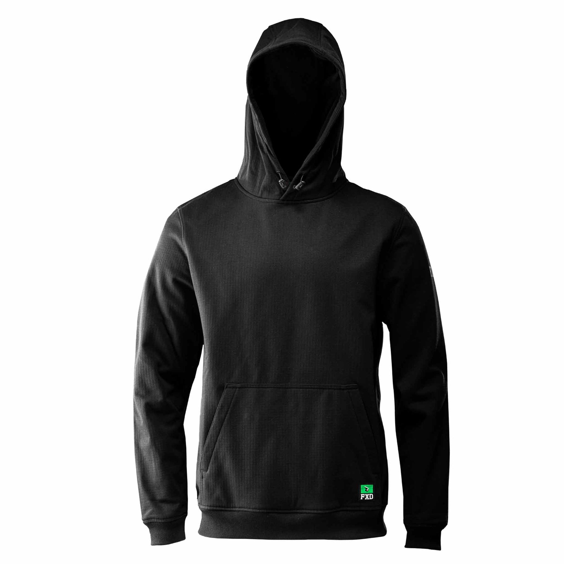 fxd bonded membrane fleece hoodie in black