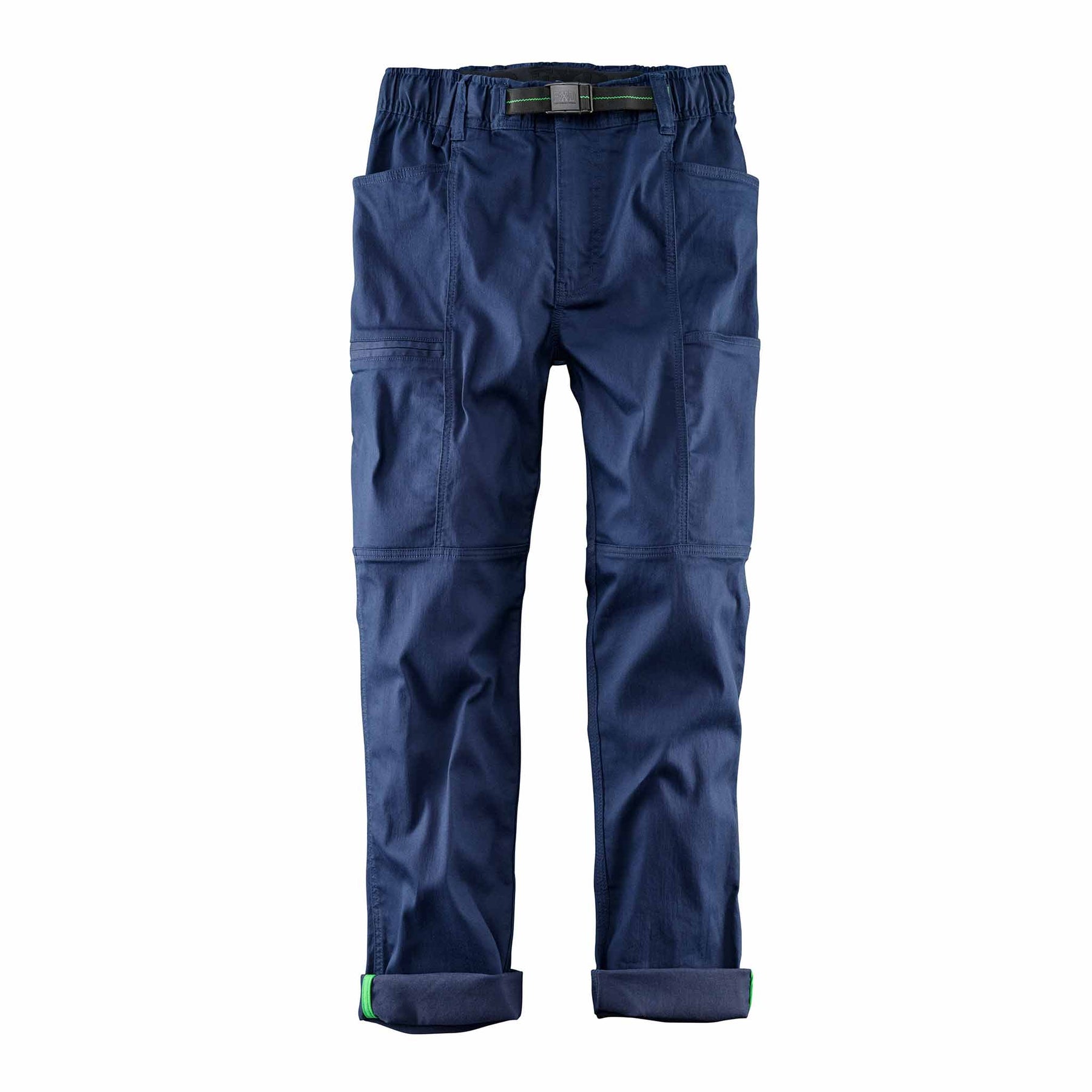 fxd elastic waist work pants in navy