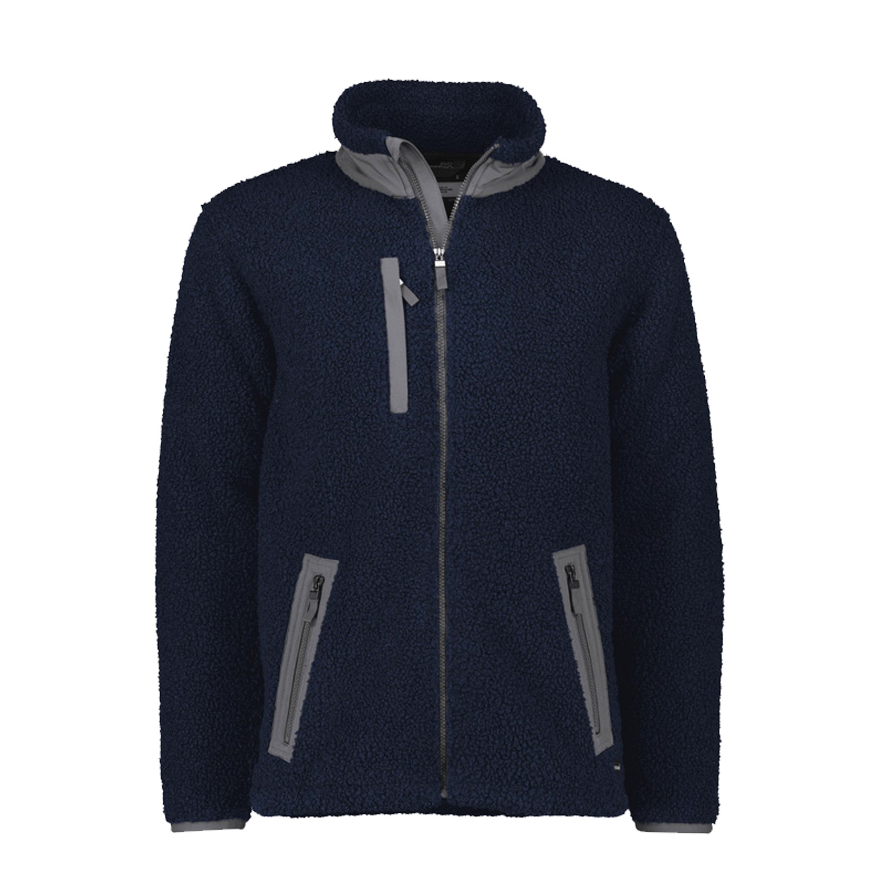 syzmik streetworx full zip sherpa fleece in navy