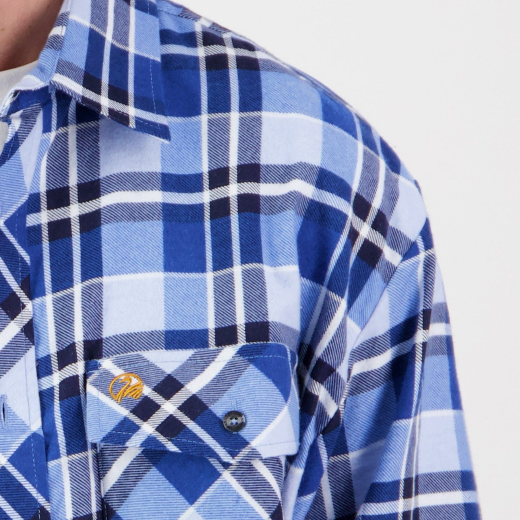 swanndri egmont full placket shirt in arctic