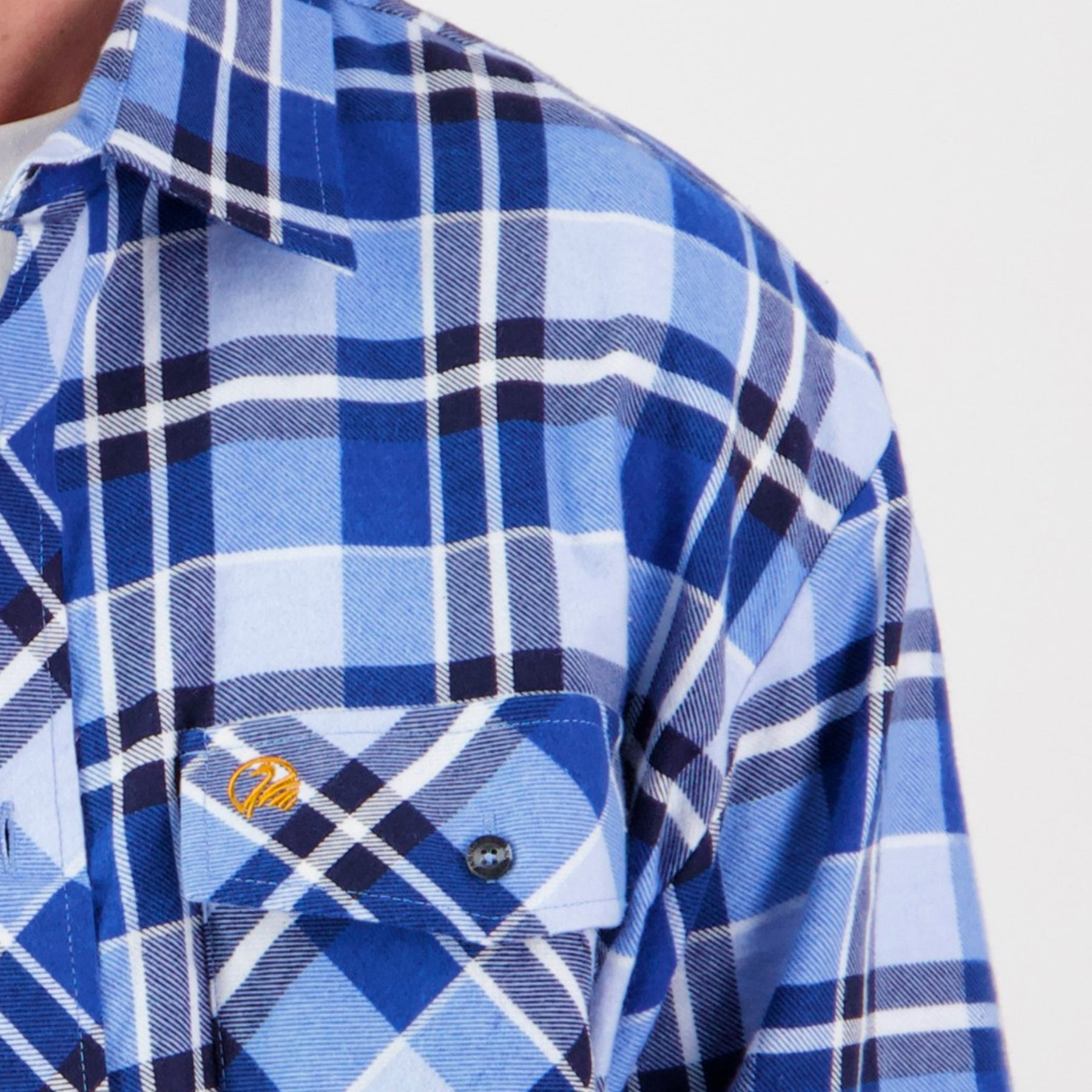 swanndri egmont half placket shirt in arctic