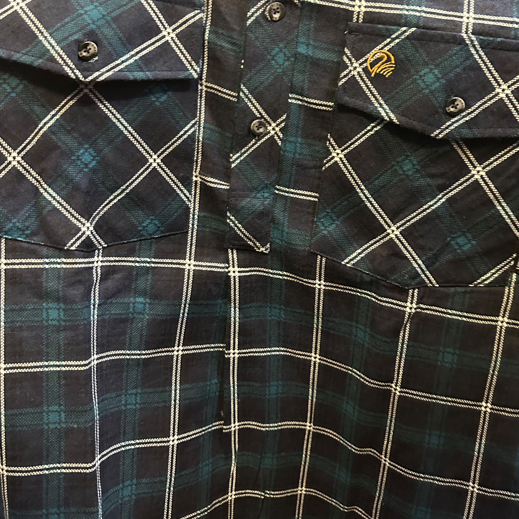 swanndri egmont half placket shirt in ocean
