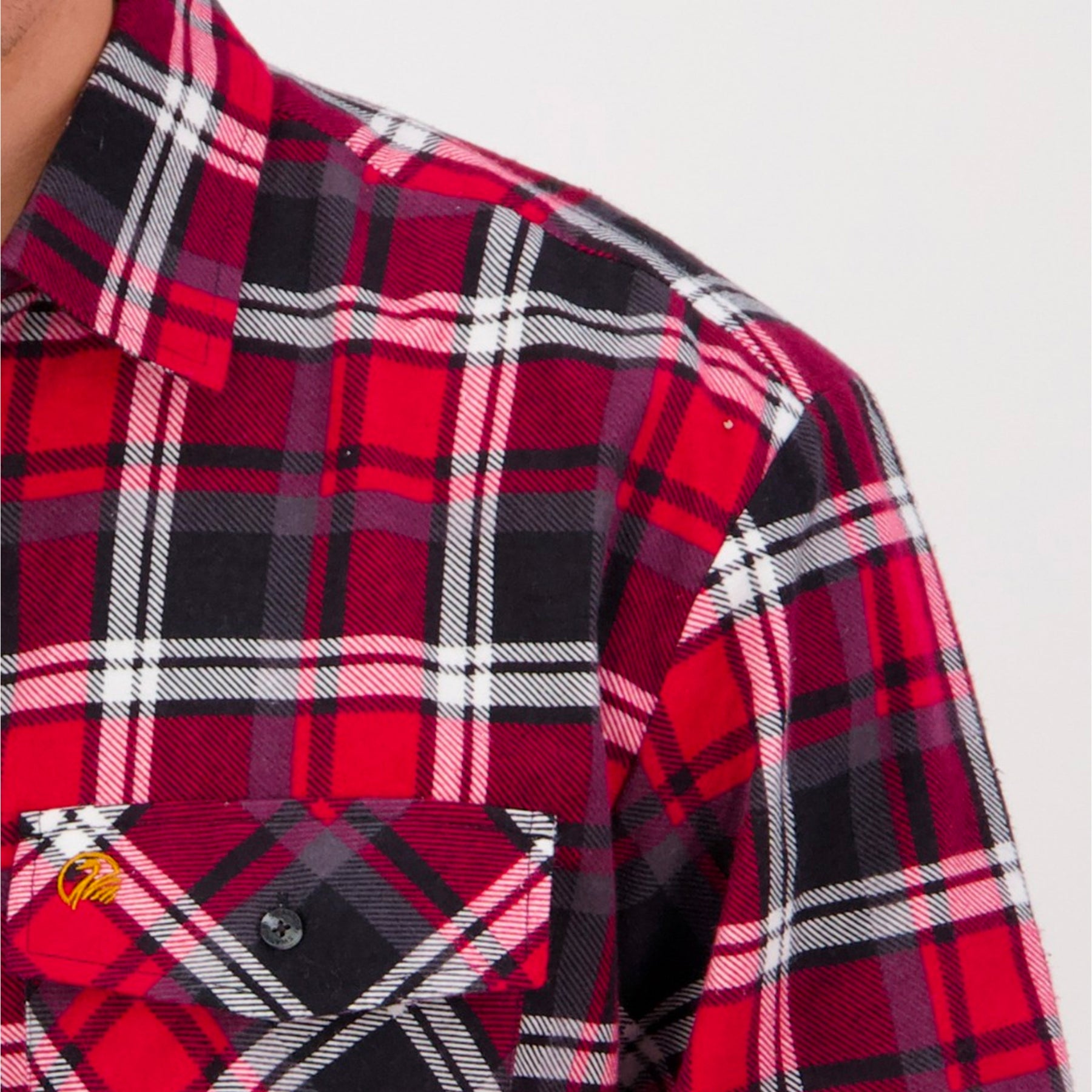 swanndri egmont full placket shirt in oxblood