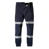 fxd reflective cuffed work pants in navy
