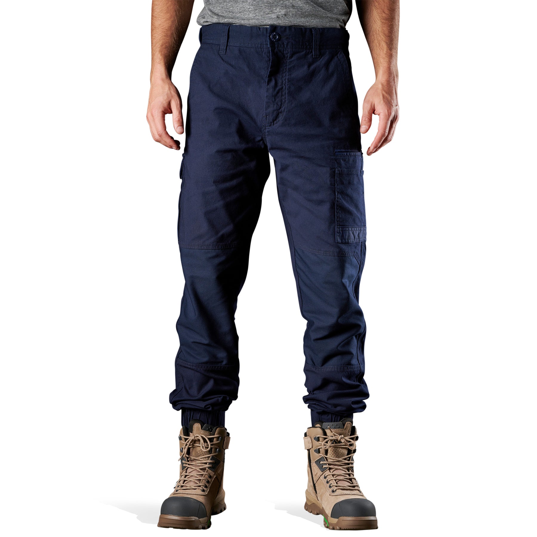 fxd stretch cuffed work pants in navy