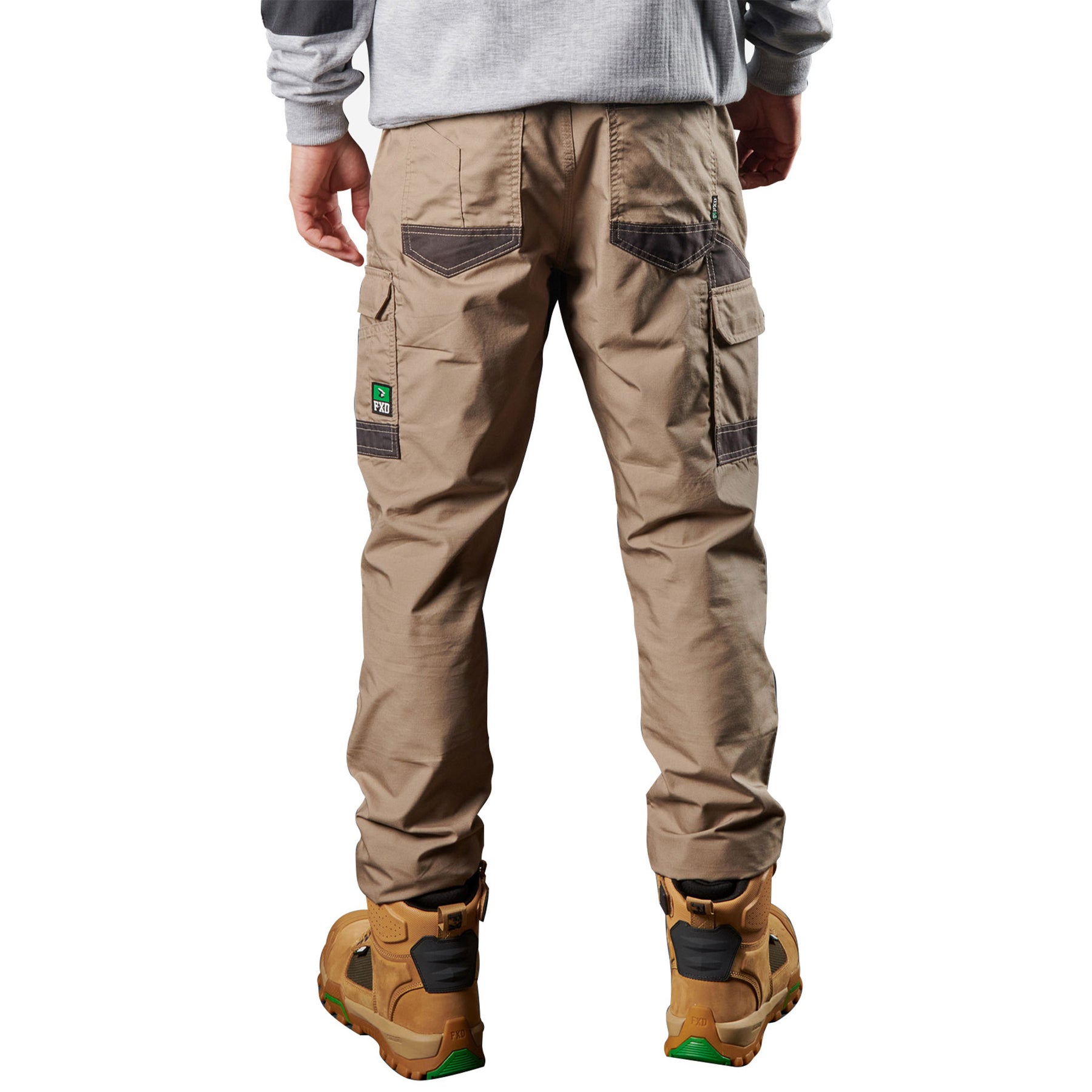 fxd stretch work pants in khaki