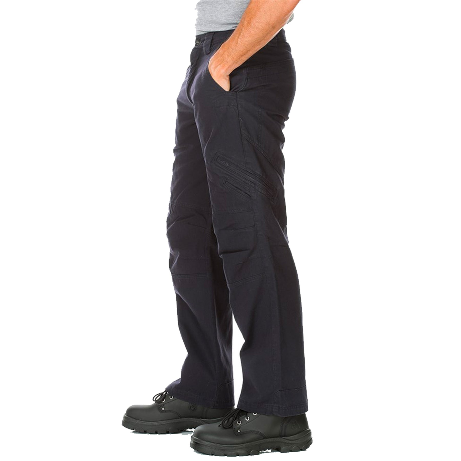 cotton canvas endurance cargo pants in navy