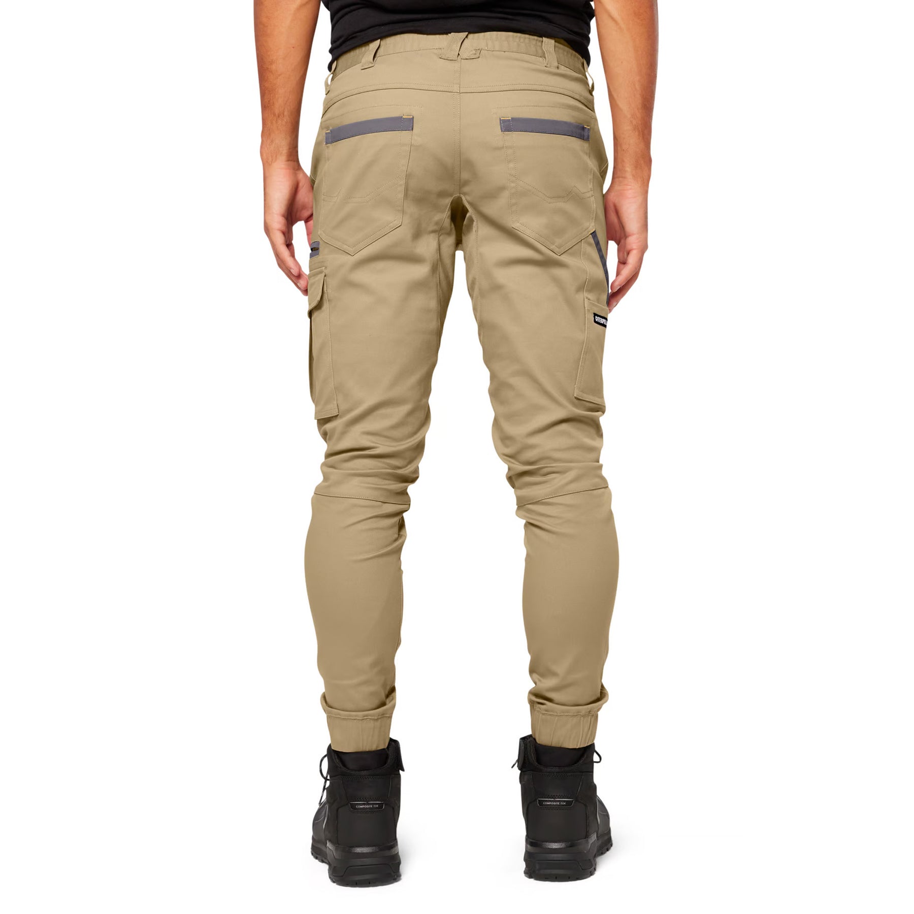 cat workwear cuffed dynamic pant in khaki