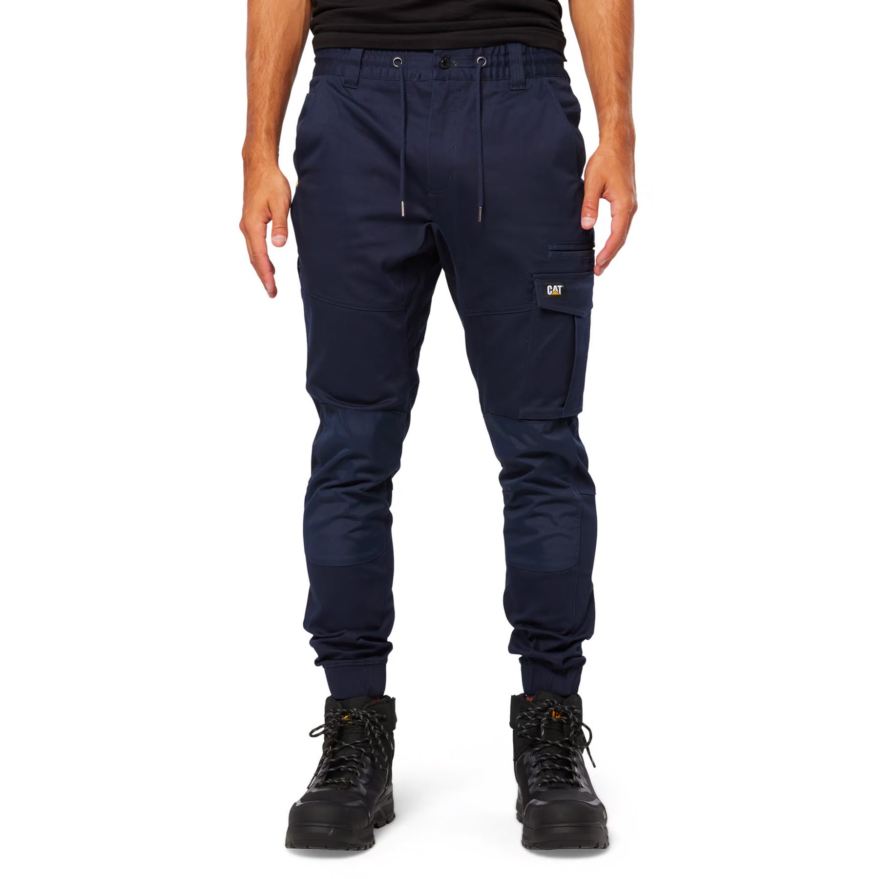 cat workwear cuffed dynamic pant in navy