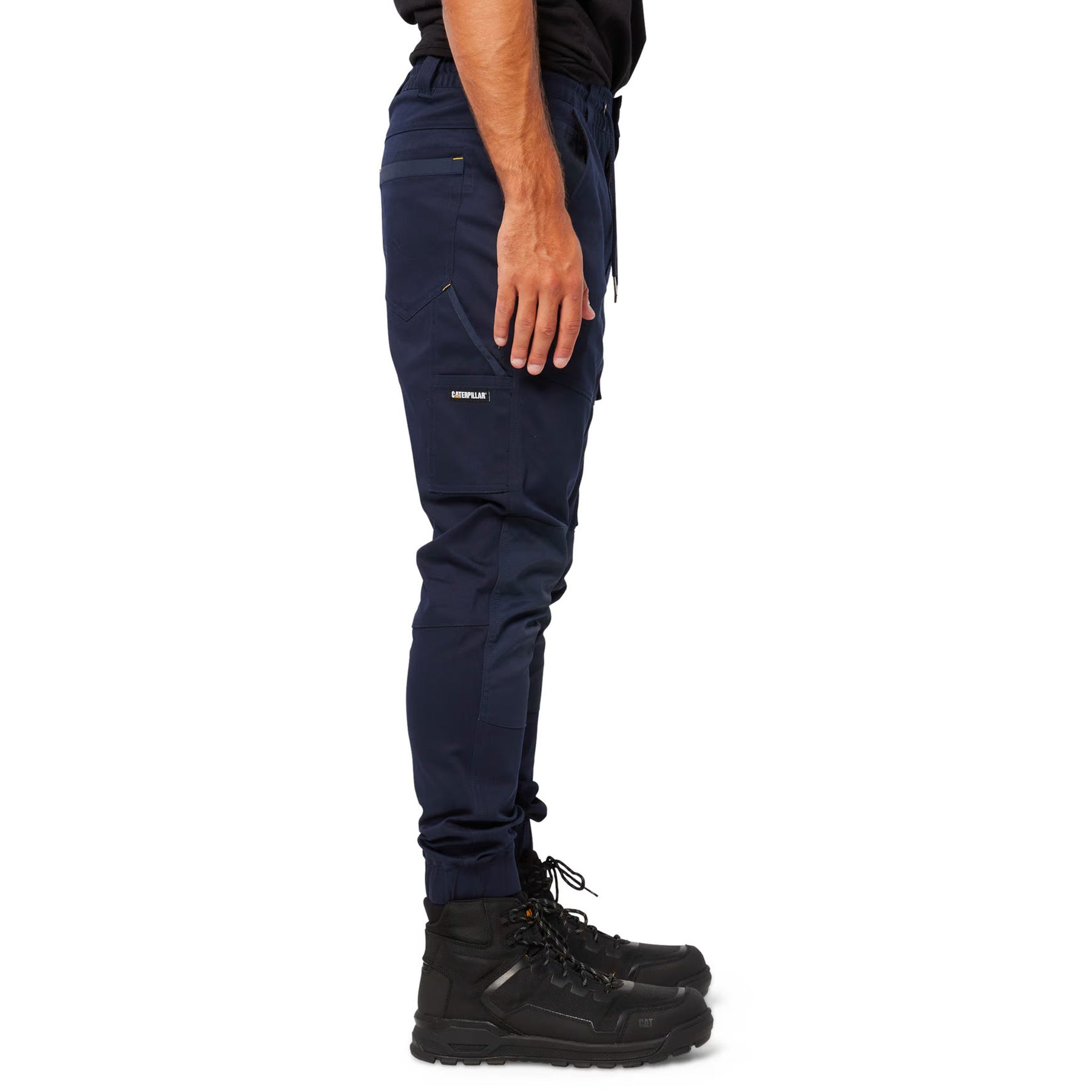 cat workwear cuffed dynamic pant in navy