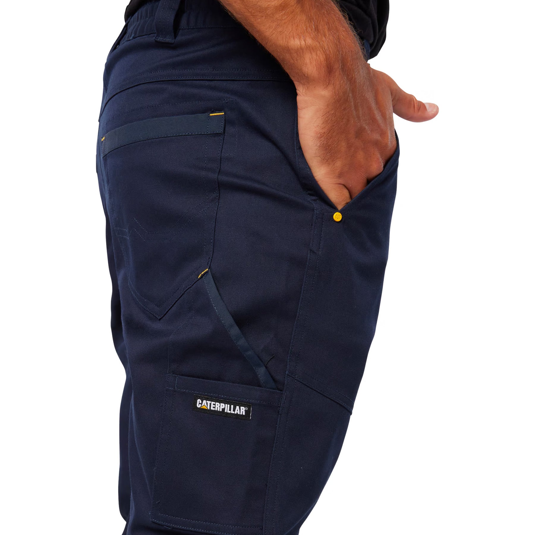 cat workwear cuffed dynamic pant in navy