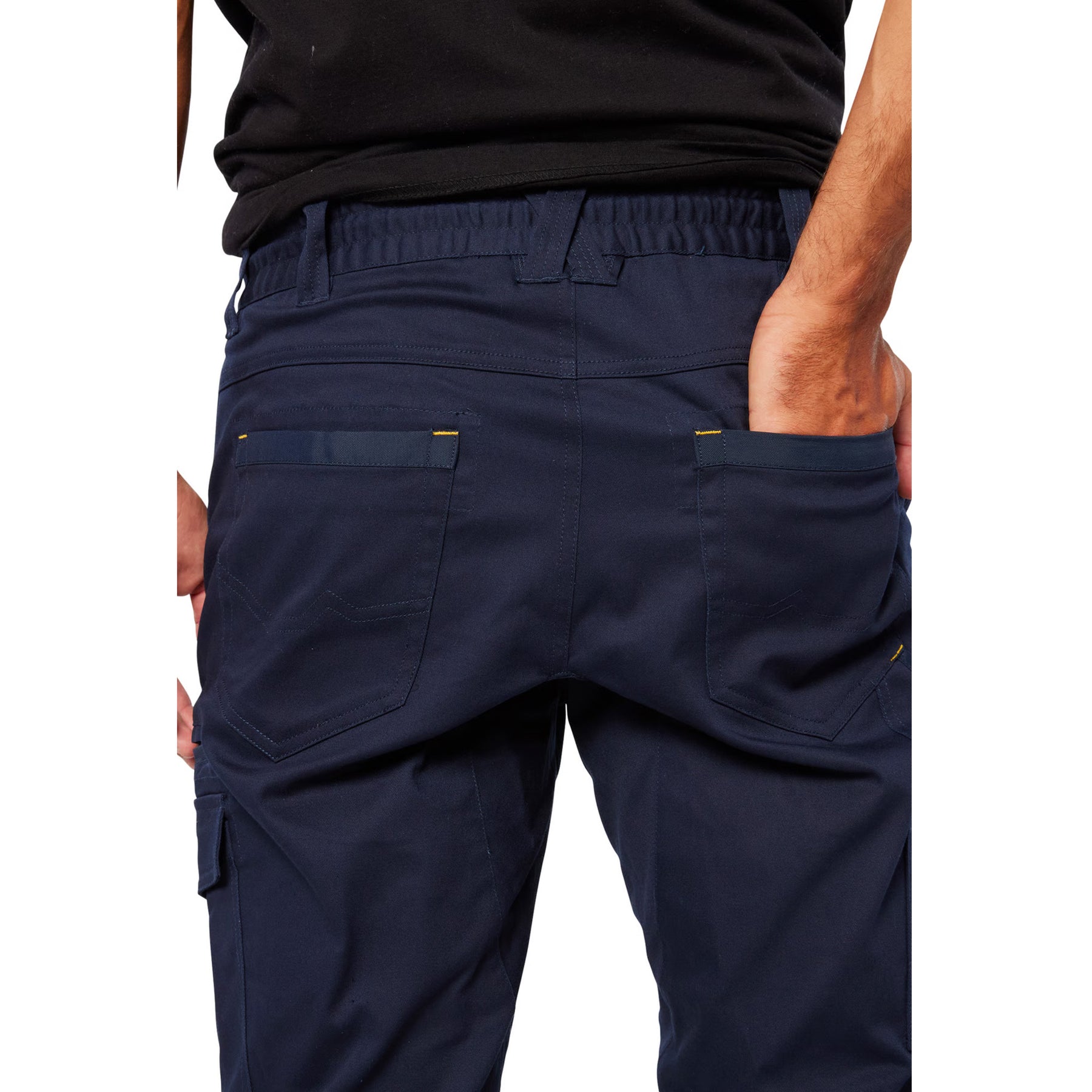 cat workwear cuffed dynamic pant in navy