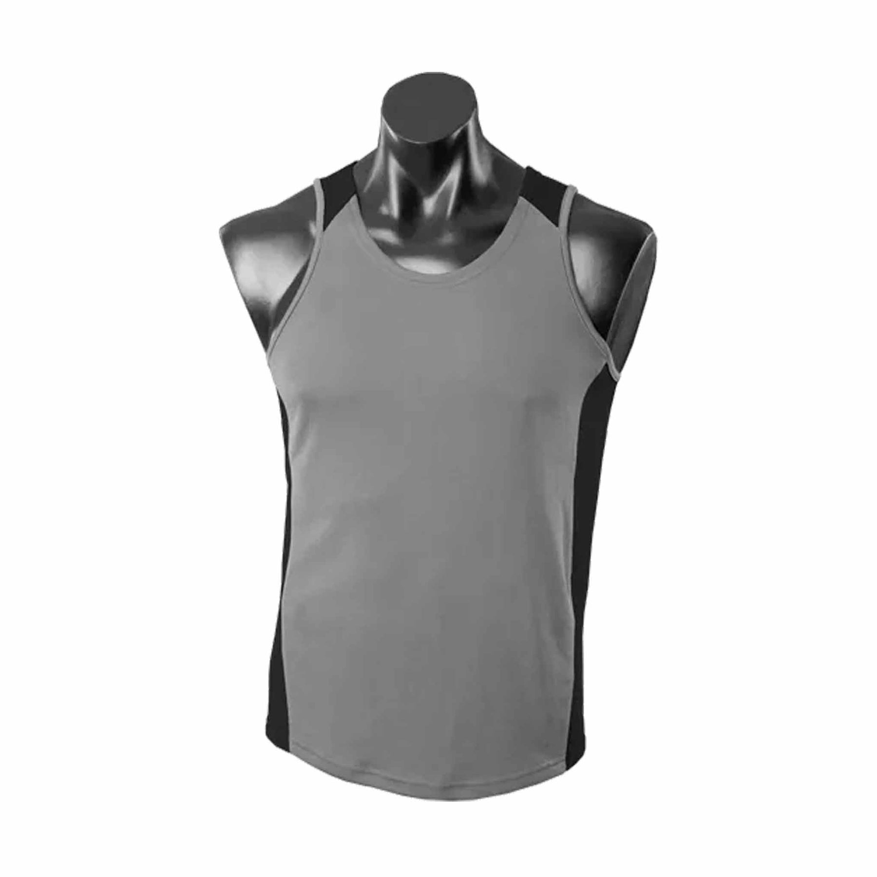 aussie pacific mens premier singlets in ashe black