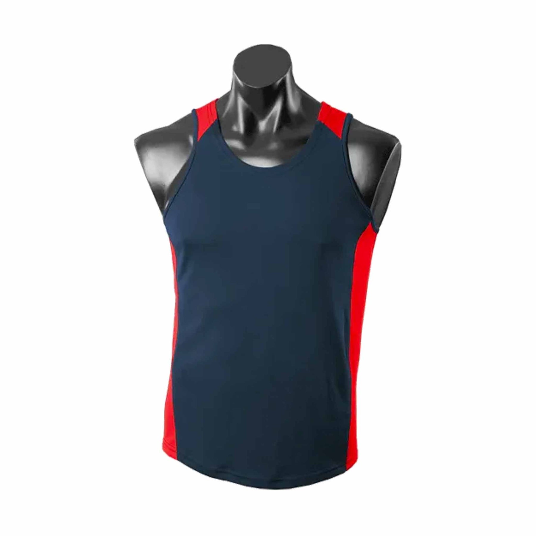 aussie pacific mens premier singlets in navy red