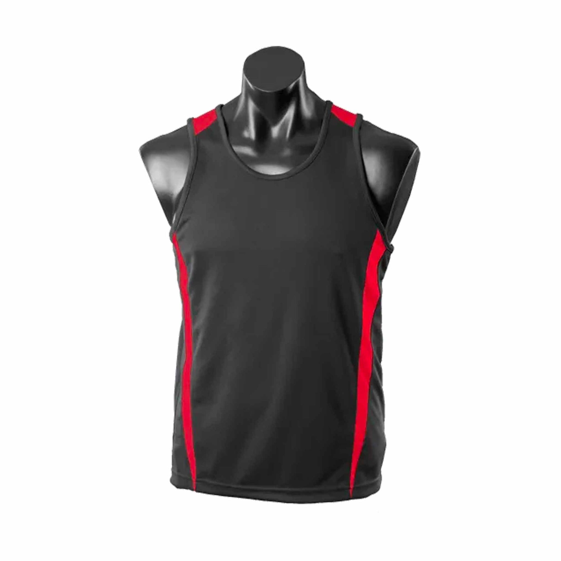 aussie pacific eureka singlet in black red