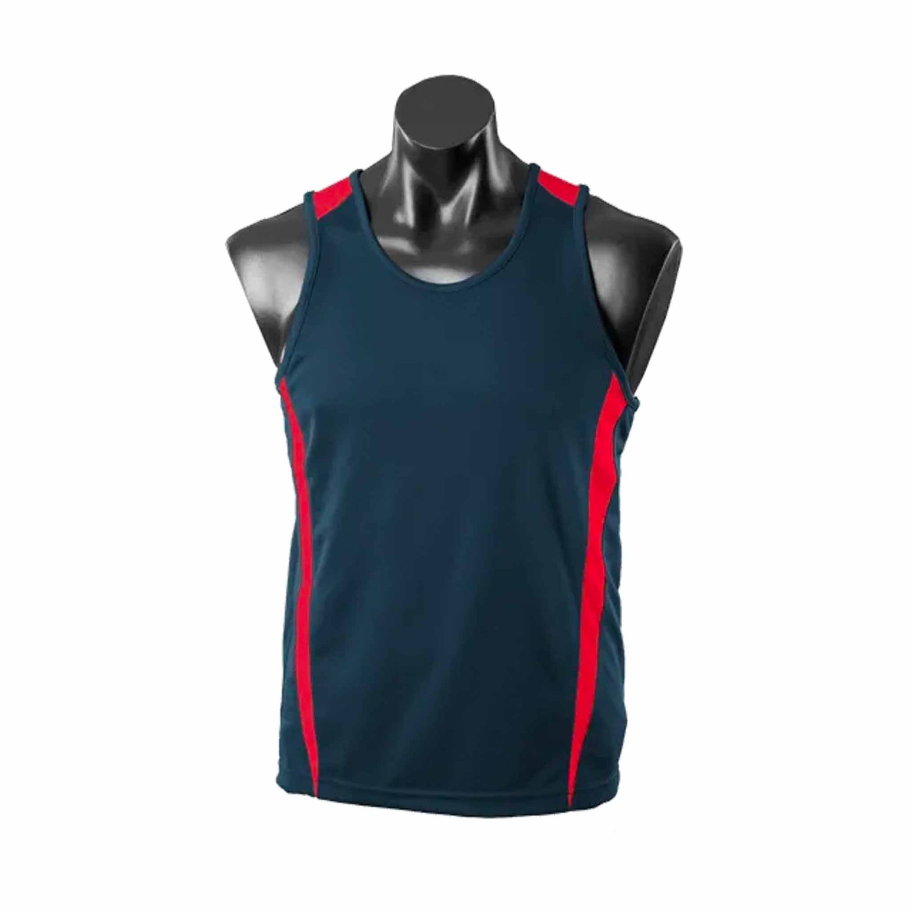 aussie pacific eureka singlet in navy red