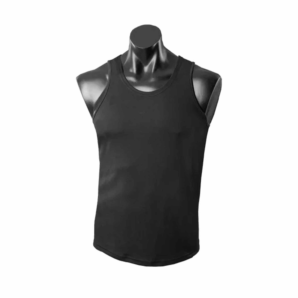 aussie pacific botany mens singlet in black