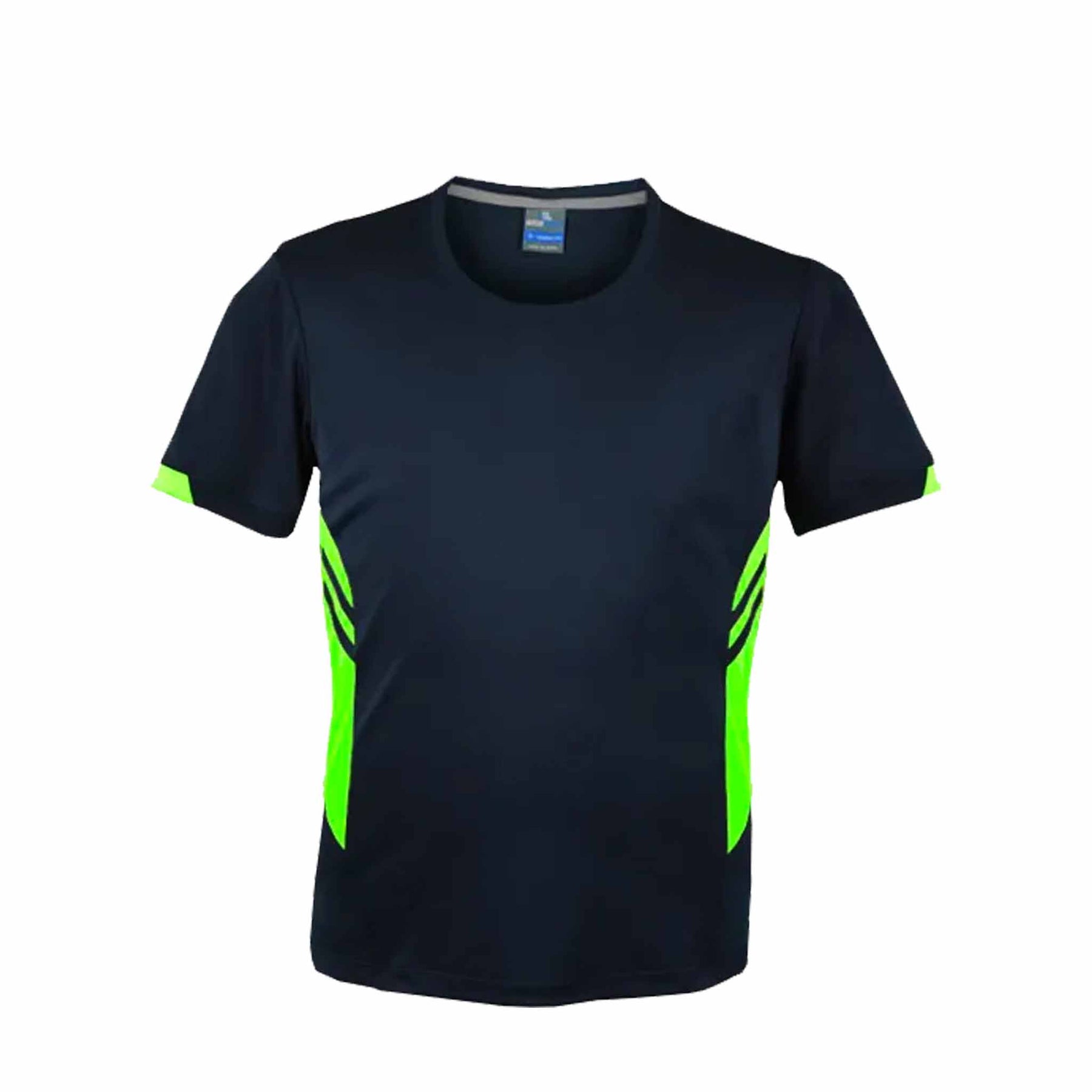 aussie pacific tasman tee in navy neon green