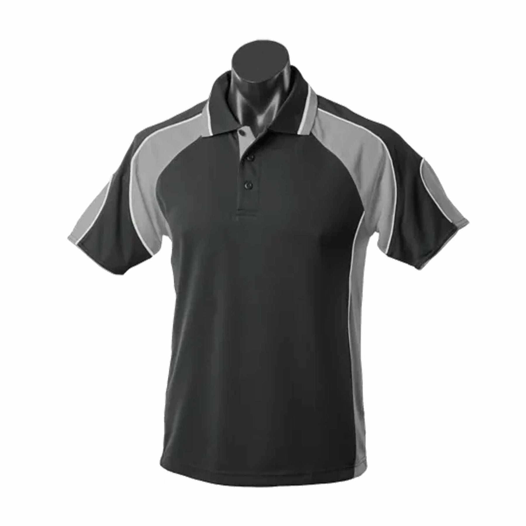 aussie pacific murray mens polo in black ashe